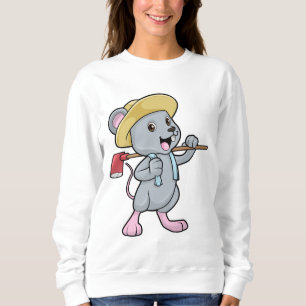 Mouse as Farmer with Axe & Hat Sweatshirt