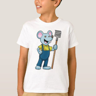 Mouse as Farmer with Rake T-Shirt