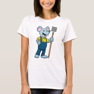 Mouse as Farmer with Rake T-Shirt