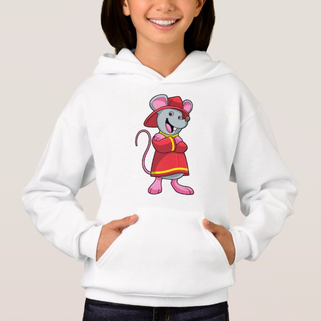 Mouse as Firefighter with Helmet (Front)