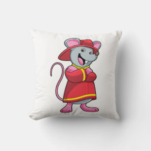 Mouse as Firefighter with Helmet Cushion