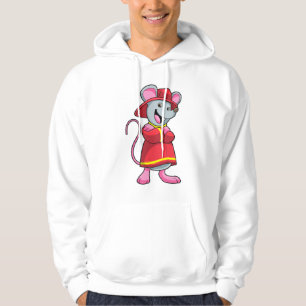 Mouse as Firefighter with Helmet Hoodie