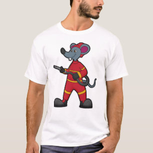 Mouse as Firefighter with Hose T-Shirt