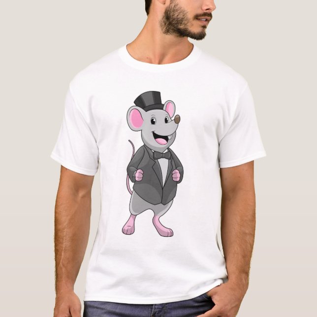 Mouse as Groom with Ribbon T-Shirt (Front)