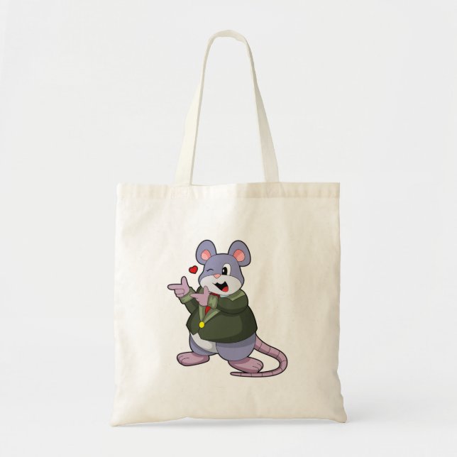 Mouse as Groom with Suit Tote Bag (Front)