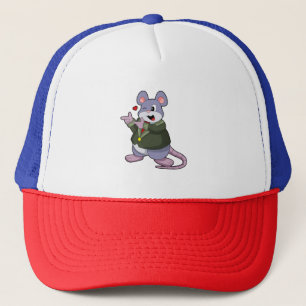 Mouse as Groom with Suit Trucker Hat