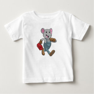 Mouse as Handyman with Toolbox Baby T-Shirt