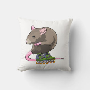 Mouse as Inline skater with Inline skates Cushion