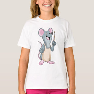 Mouse as Painter with Paint brush T-Shirt