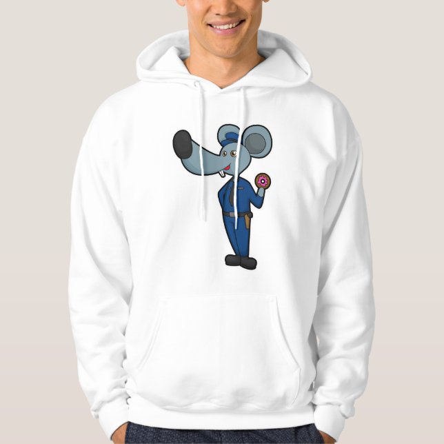 Mouse as Police officer with Doughnut Hoodie (Front)