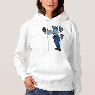 Mouse as Police officer with Doughnut Hoodie