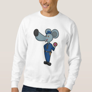 Mouse as Police officer with Doughnut Sweatshirt