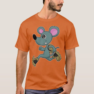 Mouse as Runner with Backpack T-Shirt
