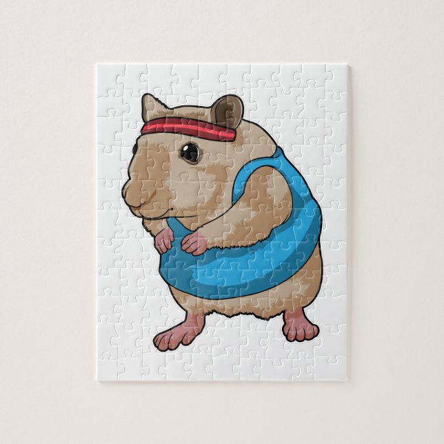 Mouse as Runner with Headband Jigsaw Puzzle (Vertical)