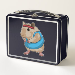 Mouse as Runner with Headband Metal Lunch Box
