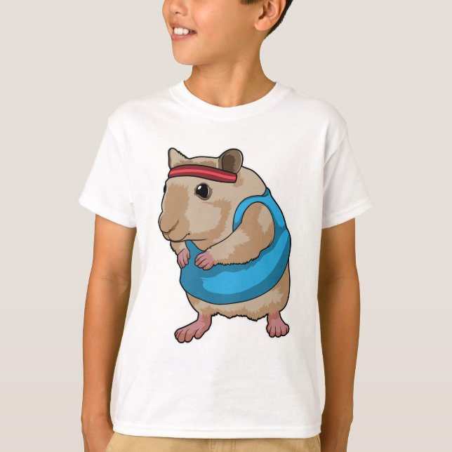 Mouse as Runner with Headband T-Shirt (Front)