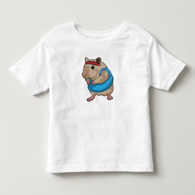 Mouse as Runner with Headband Toddler T-Shirt (Front)
