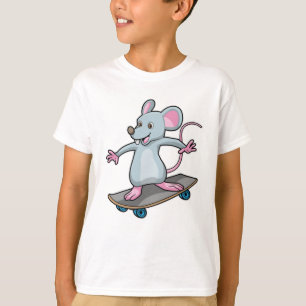 Mouse as Skater with Skateboard T-Shirt