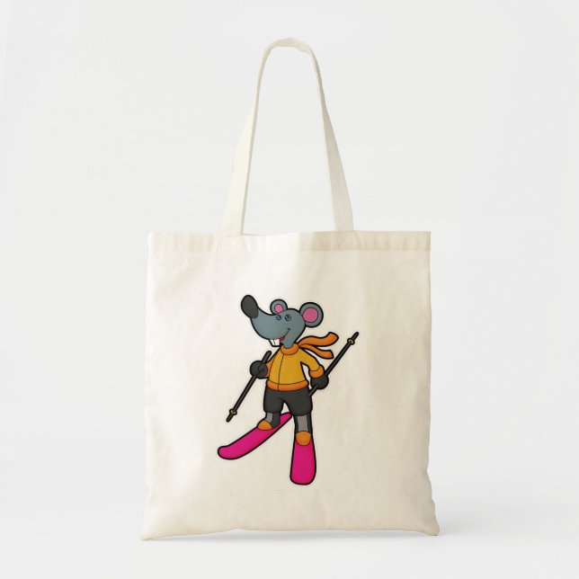 Mouse as Skier with Ski Tote Bag (Front)