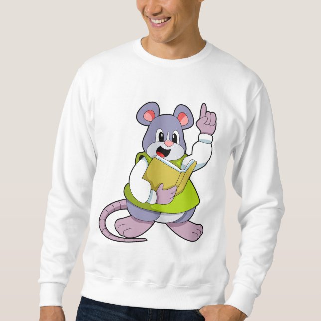 Mouse as Teacher with Book Sweatshirt (Front)