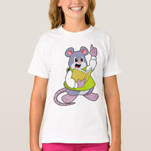 Mouse as Teacher with Book T-Shirt