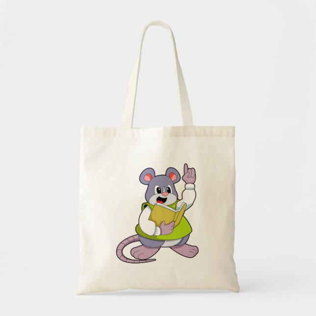Mouse as Teacher with Book Tote Bag (Front)