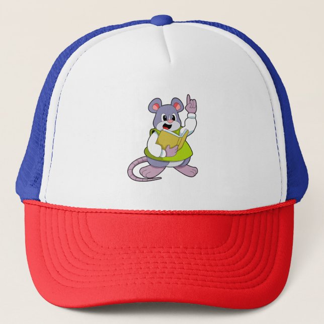 Mouse as Teacher with Book Trucker Hat (Front)