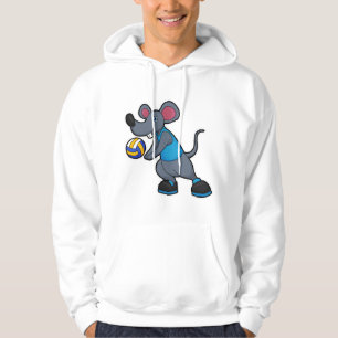 Mouse as Volleyball player with Volleyball Hoodie
