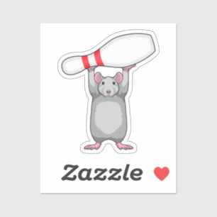 Mouse at Bowling with Bowling pin
