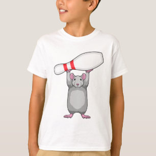 Mouse at Bowling with Bowling pin T-Shirt