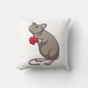 Mouse at Boxing with Boxing gloves Cushion