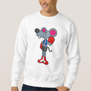 Mouse at Boxing with Boxing gloves Sweatshirt