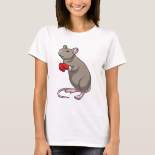 Mouse at Boxing with Boxing gloves T-Shirt