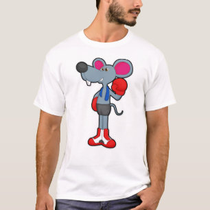 Mouse at Boxing with Boxing gloves T-Shirt
