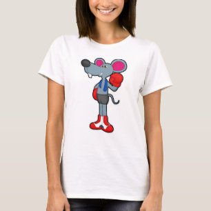 Mouse at Boxing with Boxing gloves T-Shirt