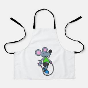 Mouse at Fitness with Rope Apron