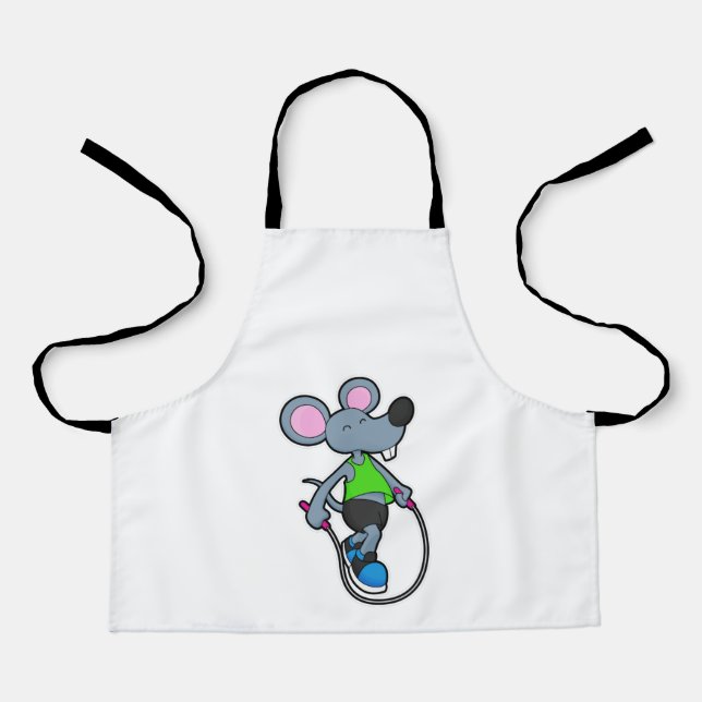 Mouse at Fitness with Rope Apron (Front)