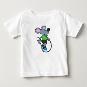 Mouse at Fitness with Rope Baby T-Shirt