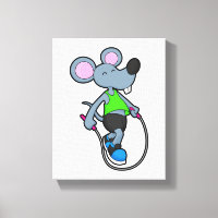 Mouse at Fitness with Rope