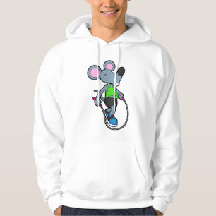 Mouse at Fitness with Rope Hoodie