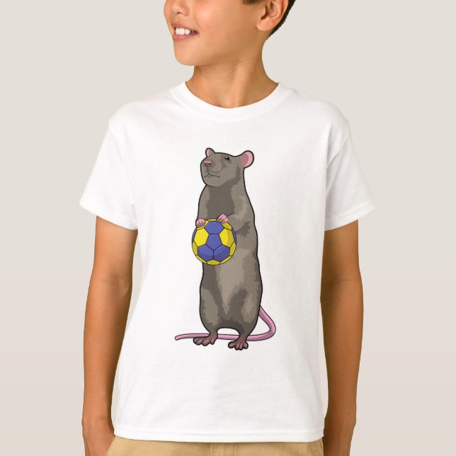 Mouse at Handball Sports T-Shirt (Front)