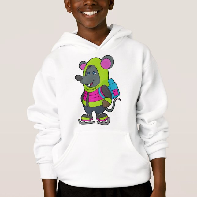 Mouse at Ice skating with Ice skates & Backpack.pn (Front)