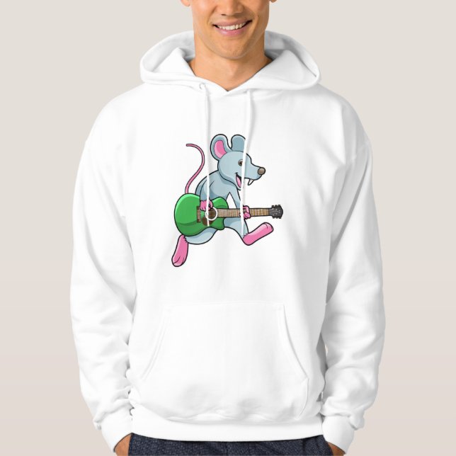 Mouse at Music with Guitar Hoodie (Front)