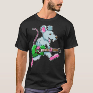 Mouse at Music with Guitar T-Shirt