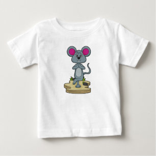 Mouse at Yoga Fitness Baby T-Shirt