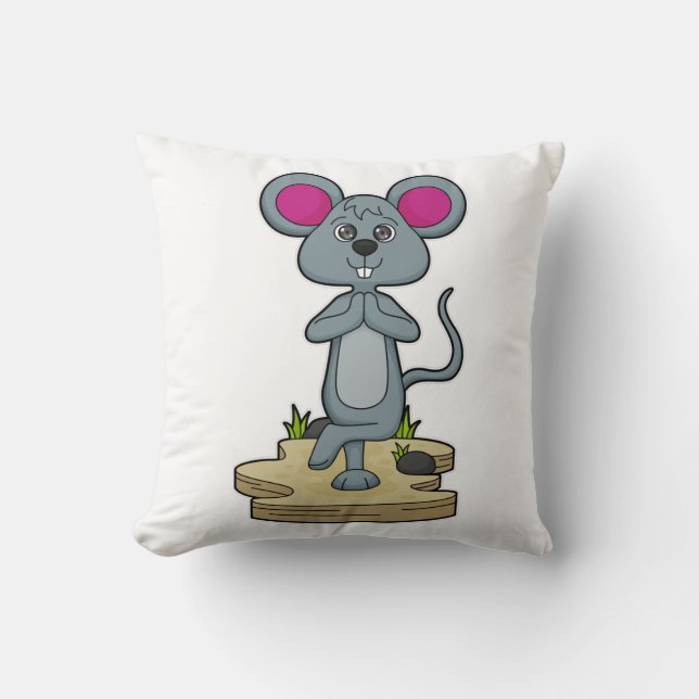 Mouse at Yoga Fitness Cushion (Front)
