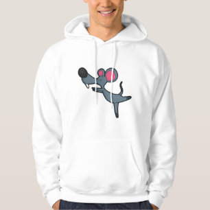 Mouse at Yoga Stretching exercise Hoodie
