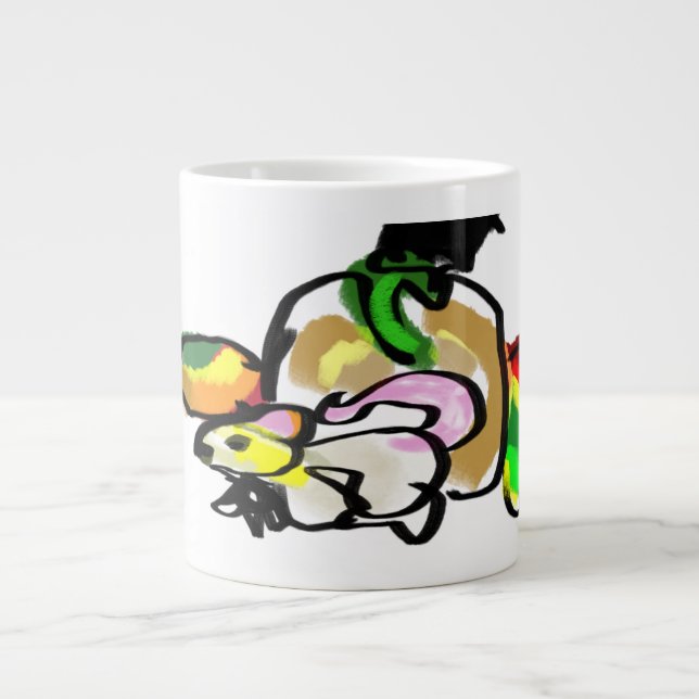 Mouse autumn  large coffee mug (Front)