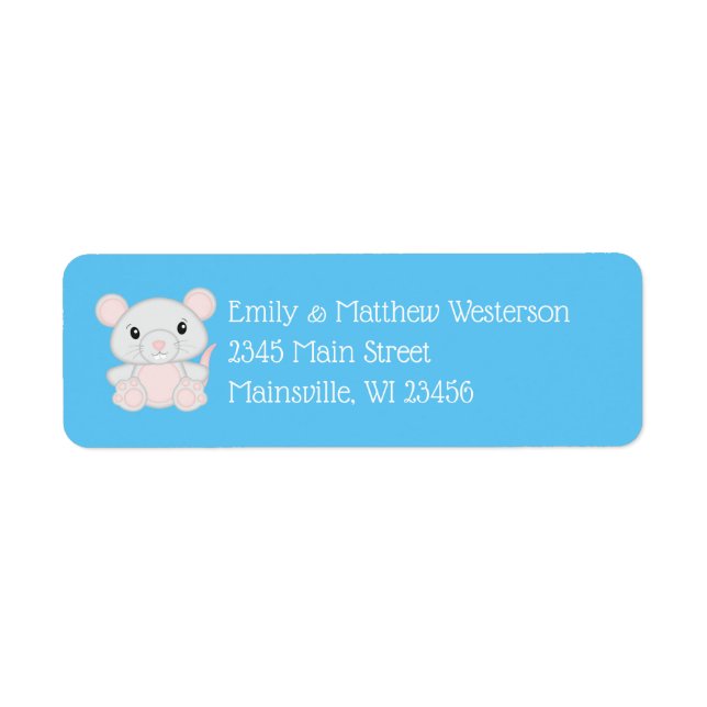 Mouse Baby Shower Blue (Front)