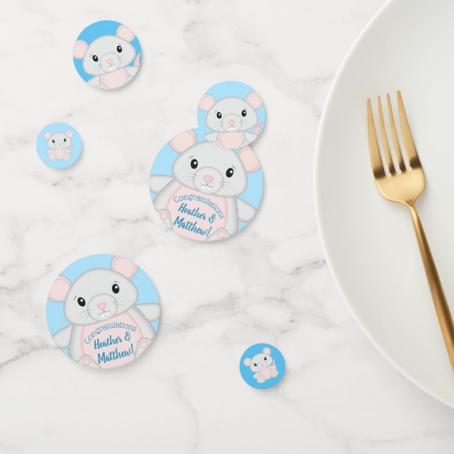 Mouse Baby Shower Blue Confetti (Group)
